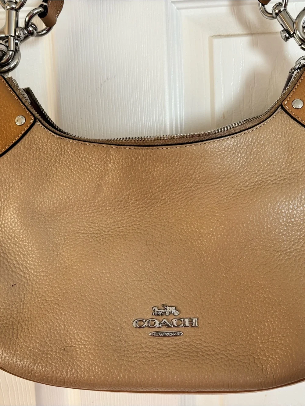 Coach CH508 Pebbled Leather Hobo Bag